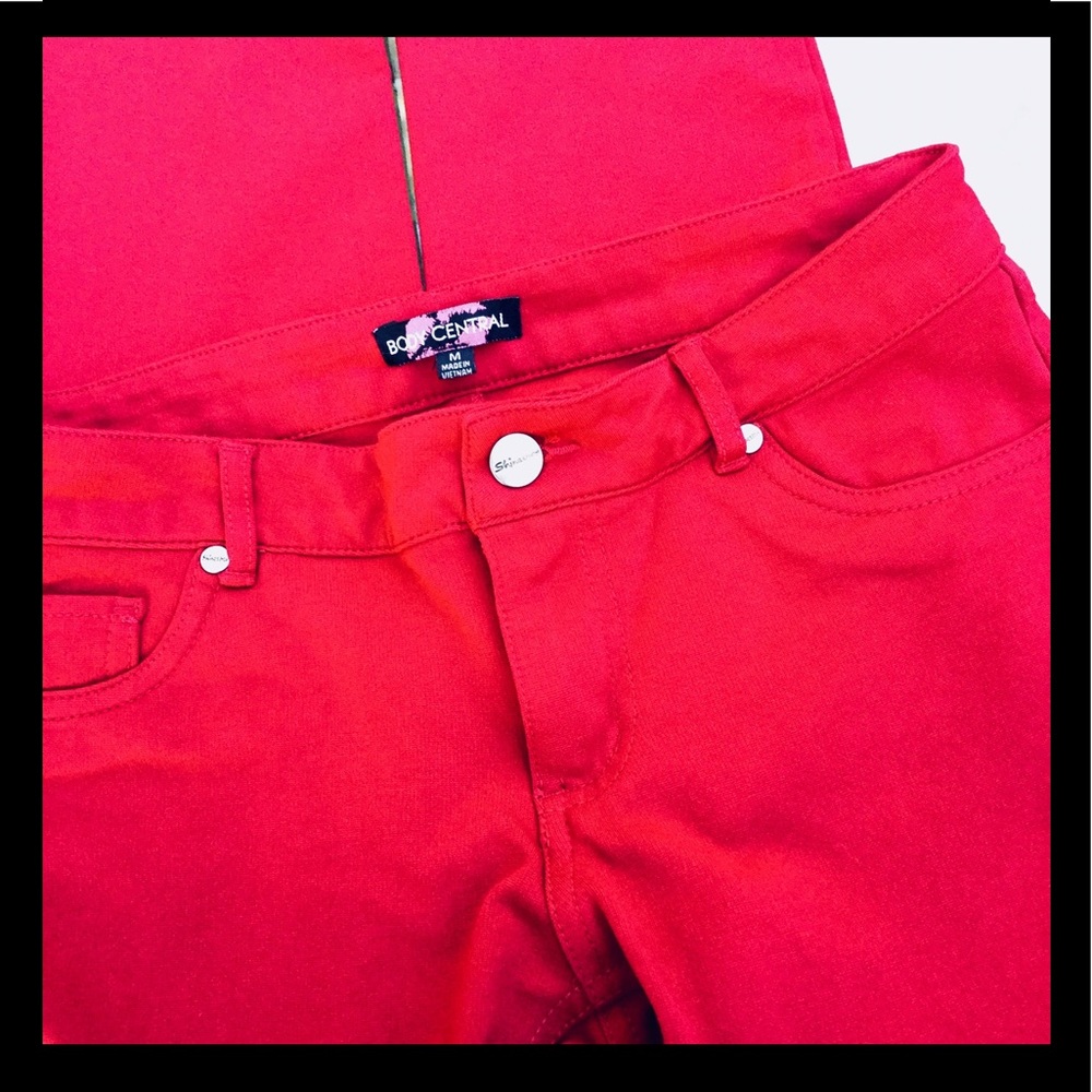 Stretch Red Jeans Body Central